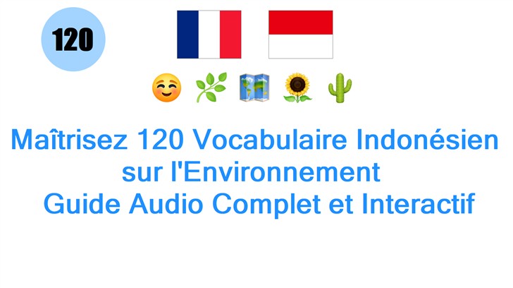 Maîtrisez 120 Vocabulaire Indonésien sur lEnvironnement : Guide Audio Complet et Interactif